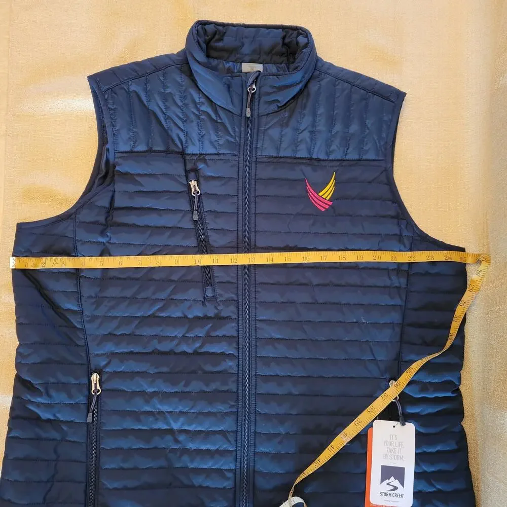 NWT Storm Creek Katrina Women's 2X Quilted Vest Insulated Water Resist Navy Blue - Picture 9 of 16